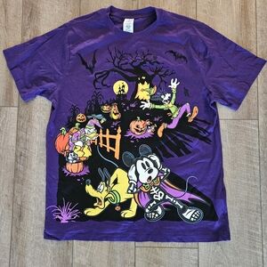 Disney Mickey & Friends Disney Halloween Shirt 2024 Embroidered Sz L NWT
